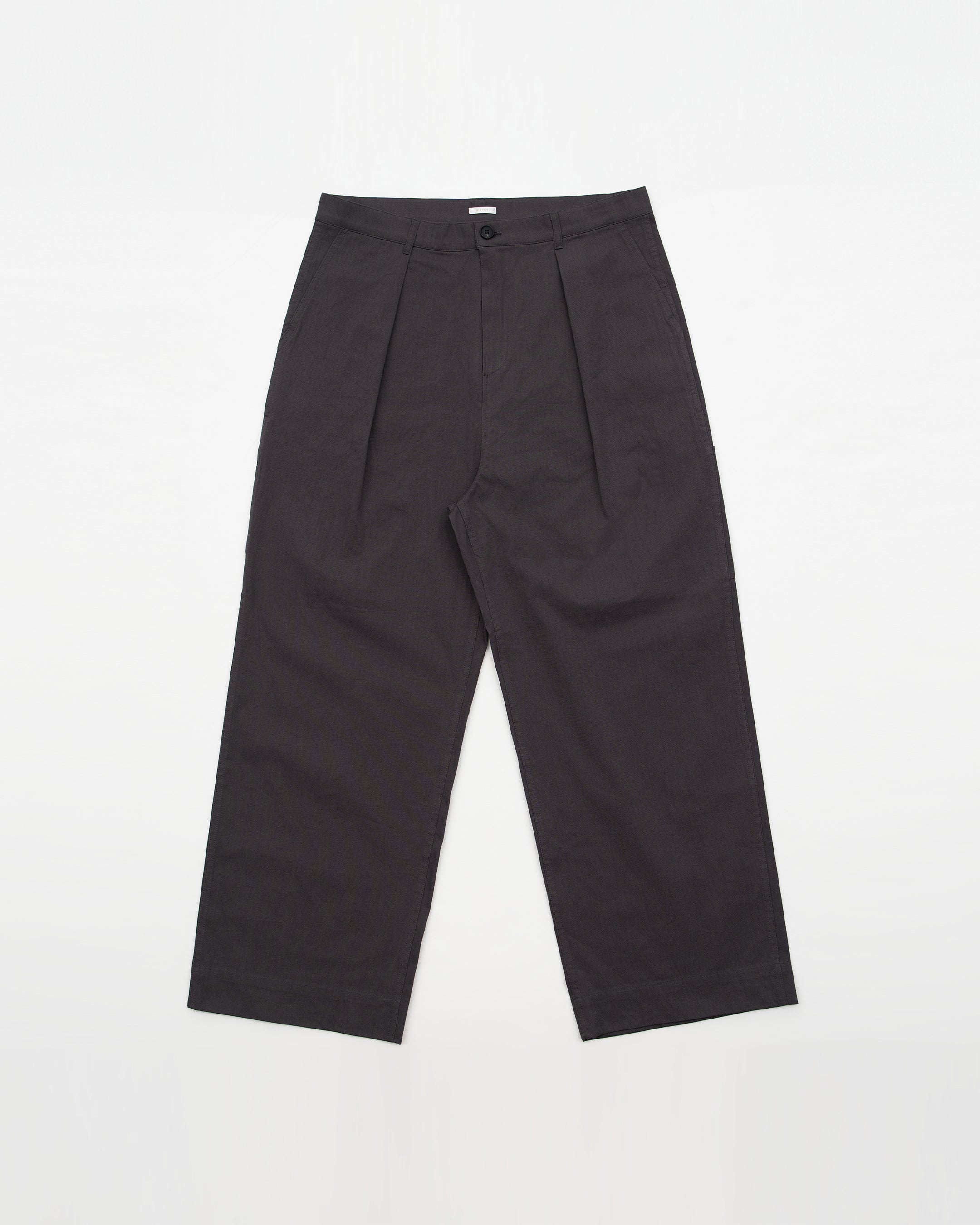 Kuni Pleats Work Pants (Charcoal)