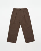 Kuni Pleats Work Pants (Brown)