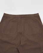 Kuni Pleats Work Pants (Brown)